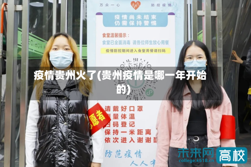 疫情贵州火了(贵州疫情是哪一年开始的)