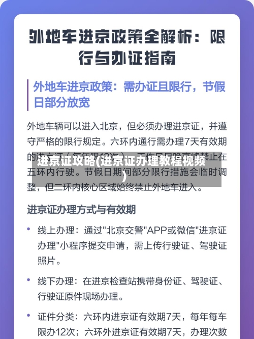 进京证攻略(进京证办理教程视频)-第2张图片