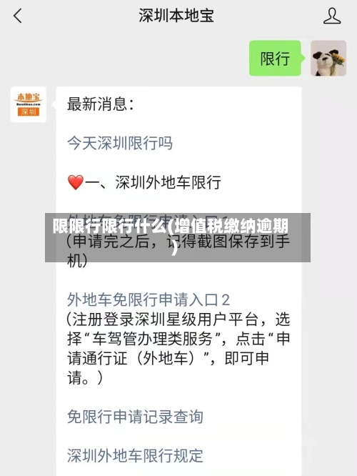 限限行限行什么(增值税缴纳逾期)