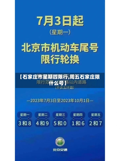 【石家庄市星期四限行,周五石家庄限什么号】