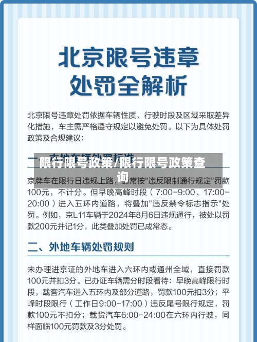 限行限号政策/限行限号政策查询